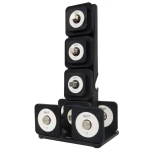 DHT Dynamic Health Tech D100 Adjustable Weight Dumbbell Set Black Rubber Coated Steel Eco Friendly Style Exercise Showpiece DHT Dynamic Health Tech D100 Adjustable Weight Dumbbell Set Black Rubber Coated Steel Eco Friendly Style Exercise Showpiece