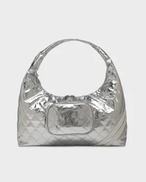 Diamond Stitch Quilted Chic Tote Bag in Silver Diamond Stitch Quilted Chic Tote Bag in Silver