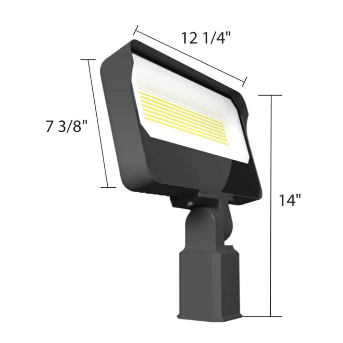 Dusk To Dawn LED Flood Light, 120/140/160W, 24000 Lumens, 30K/40K/50K, 120-277V, Slipfitter Mount