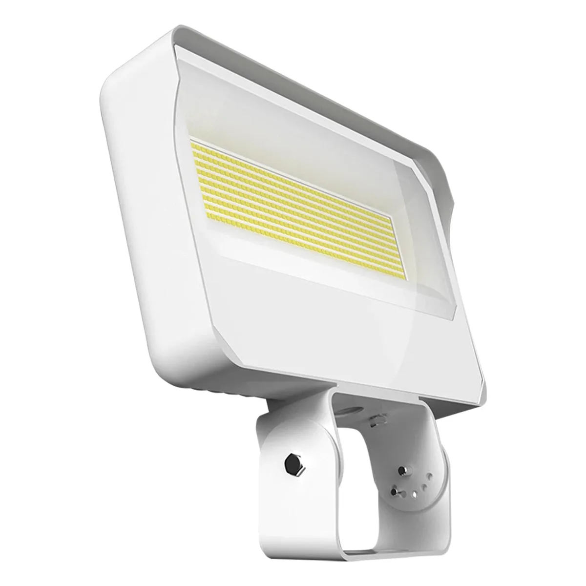 Dusk To Dawn LED Flood Light, 120/140/160W, 24000 Lumens, 30K/40K/50K, 120-277V, Trunnion Mount, White