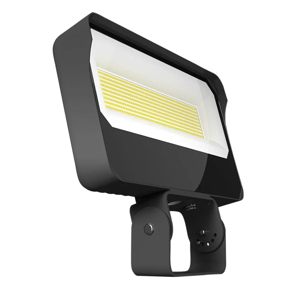 Dusk To Dawn LED Flood Light, 120/140/160W, 30K/40K/50K, 120-277V, Trunnion Mount