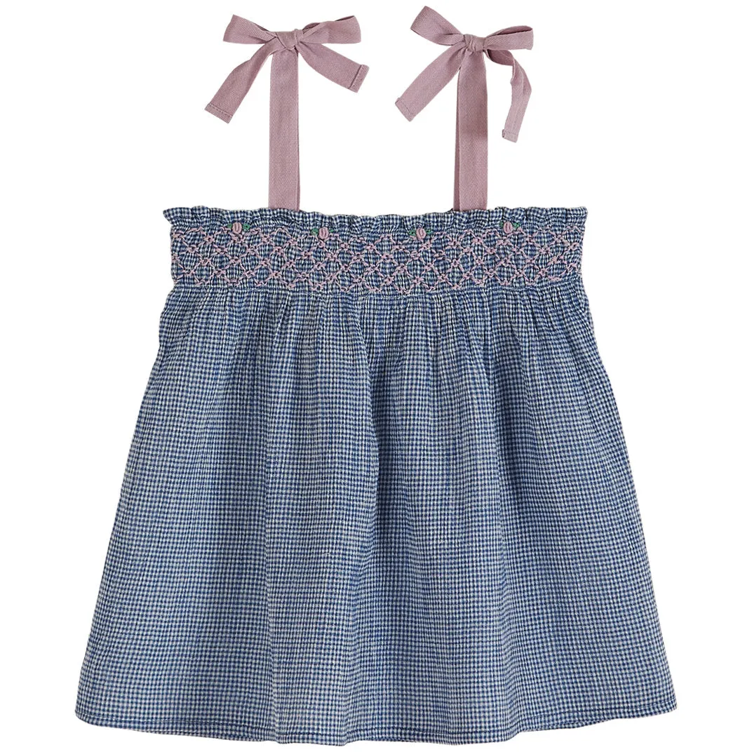 Emile et Ida Top Bretelle Mini Vichy