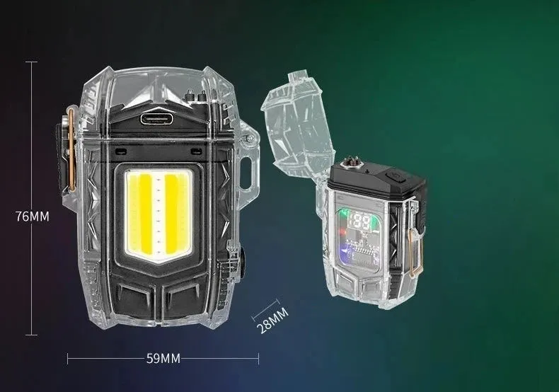 Extreme Sports Artifact Windproof And Waterproof Arc Lighter Rechargeable Lighting High Endurance Lighter