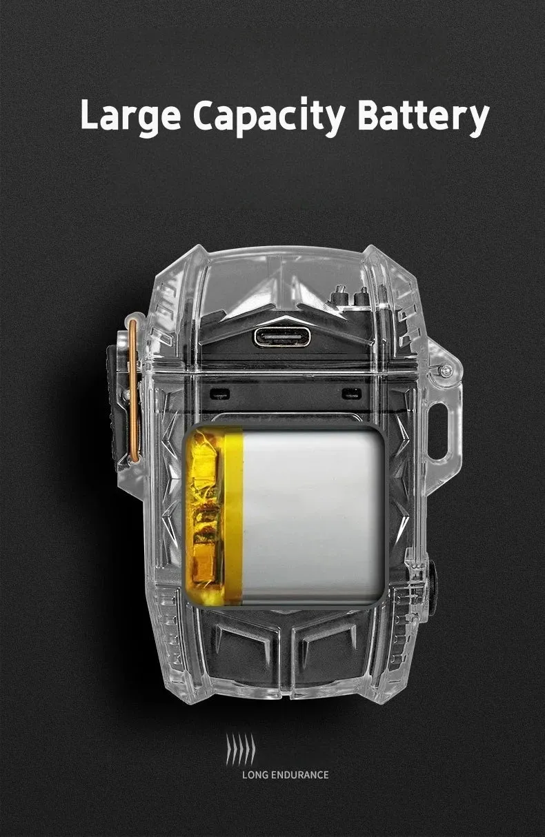 Extreme Sports Artifact Windproof And Waterproof Arc Lighter Rechargeable Lighting High Endurance Lighter