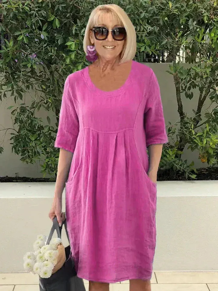 Freya | Effortless Midi Dress with Pockets