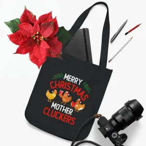 Funny Merry Christmas Chicken Tote Bag | Chicken Farmer Gift Bag | Organic Canvas Tote Bag Funny Merry Christmas Chicken Tote Bag | Chicken Farmer Gift Bag | Organic Canvas Tote Bag