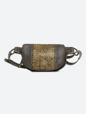 Genuine Grey Leather Waist Belt Bag Genuine Grey Leather Waist Belt Bag