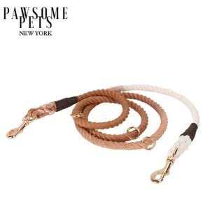 HANDS FREE DOG ROPE LEASH - OMBRE BROWN HANDS FREE DOG ROPE LEASH - OMBRE BROWN