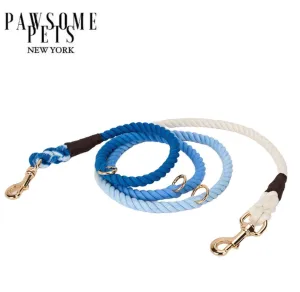 HANDS FREE DOG ROPE LEASH - OMBRE DARK BLUE HANDS FREE DOG ROPE LEASH - OMBRE DARK BLUE