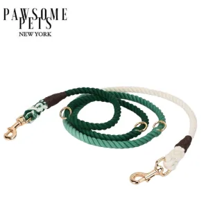 HANDS FREE DOG ROPE LEASH - OMBRE DARK GREEN HANDS FREE DOG ROPE LEASH - OMBRE DARK GREEN