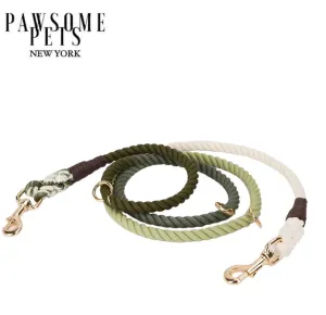 HANDS FREE DOG ROPE LEASH - OMBRE DARK OLIVE GREEN HANDS FREE DOG ROPE LEASH - OMBRE DARK OLIVE GREEN