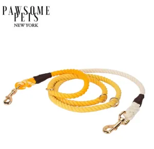 HANDS FREE DOG ROPE LEASH - OMBRE DARK YELLOW HANDS FREE DOG ROPE LEASH - OMBRE DARK YELLOW