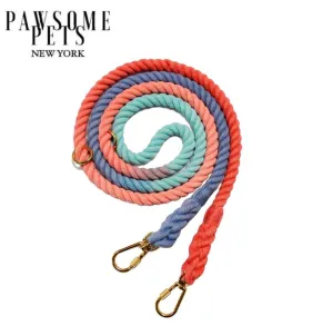 HANDS FREE DOG ROPE LEASH - PLUM HANDS FREE DOG ROPE LEASH - PLUM