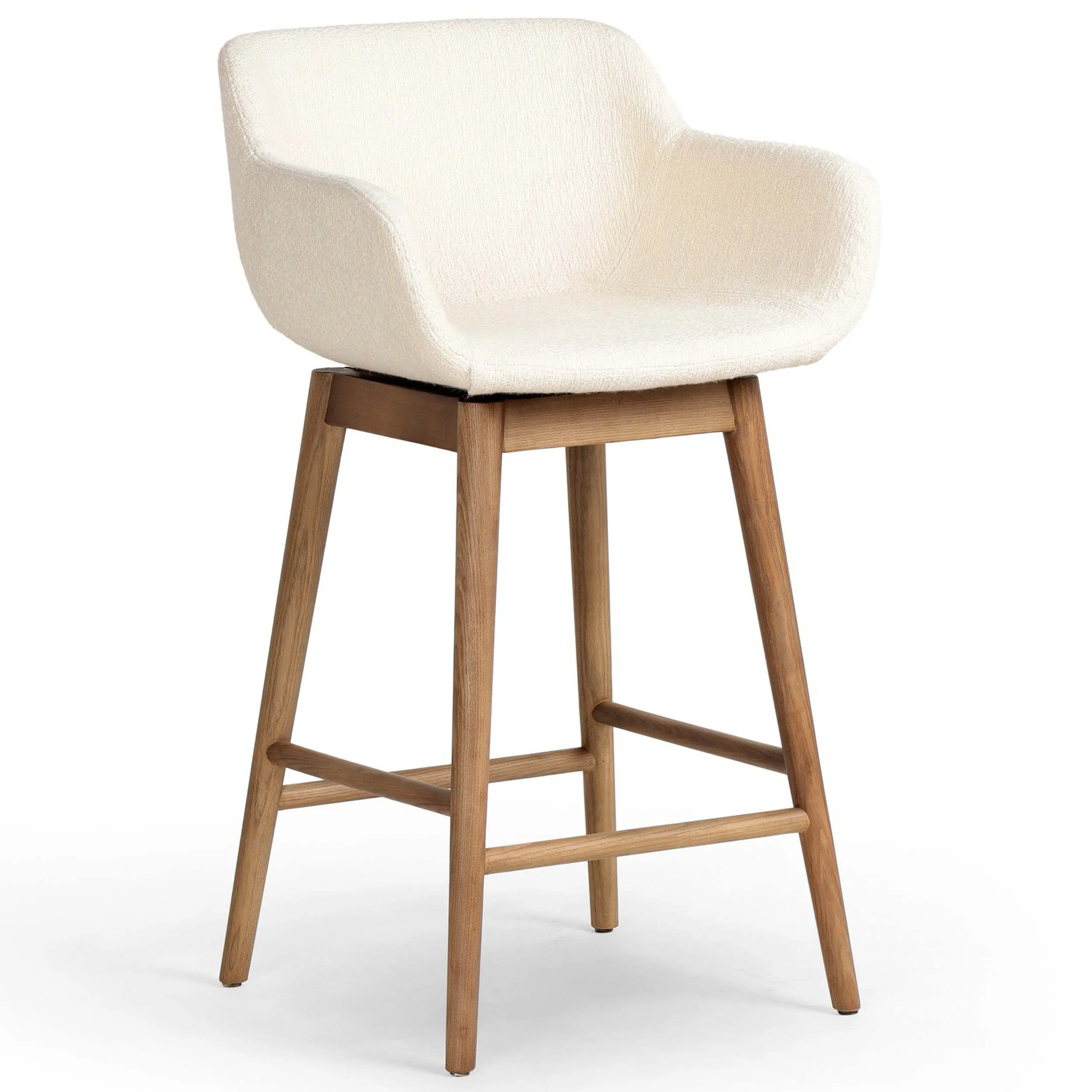 Hannah Swivel Bar & Counter Stool, Kerbey Ivory