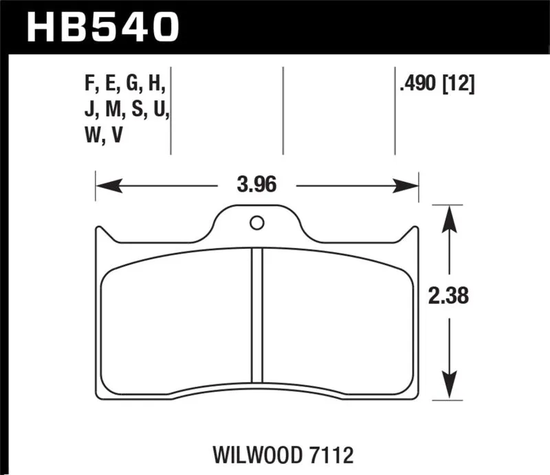 Hawk ER-1 Race Brake Pads - Wilwood 7112 - HB540D.490