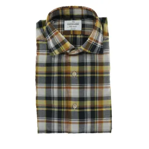 HENRY SARTORIAL X GHERARDI Check Cotton Mix Shirt BLACK YELLOW HENRY SARTORIAL X GHERARDI Check Cotton Mix Shirt BLACK YELLOW