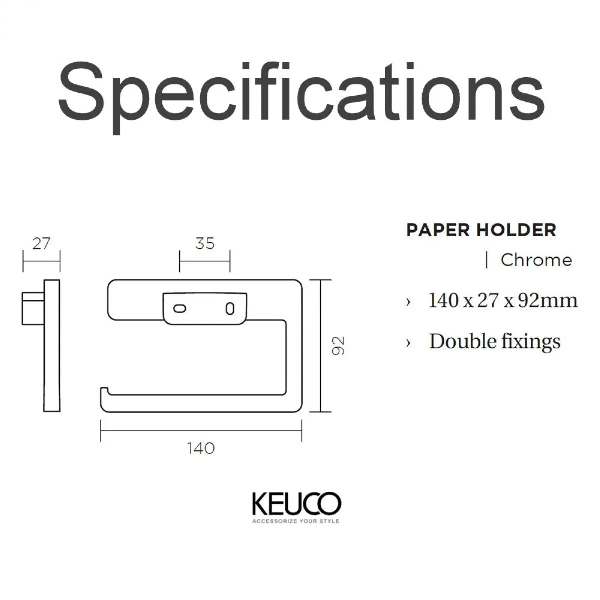 Keuco Moll Toilet Roll Holder