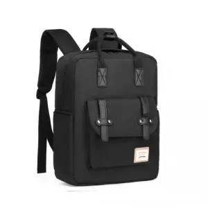 Kono Casual Daypack Lightweight Backpack - Water Resistant & Versatile Design, Full Black Kono Casual Daypack Lightweight Backpack - Water Resistant & Versatile Design, Full Black