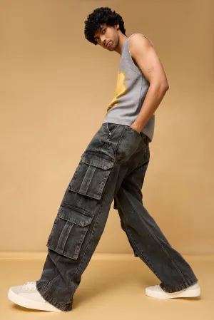 Lead Grey Utility Men's Baggy Cargo Lead Grey Utility Men's Baggy Cargo