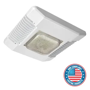 LED Gas Station Canopy Light, 120-277V, Drop Lens LED Gas Station Canopy Light, 120-277V, Drop Lens