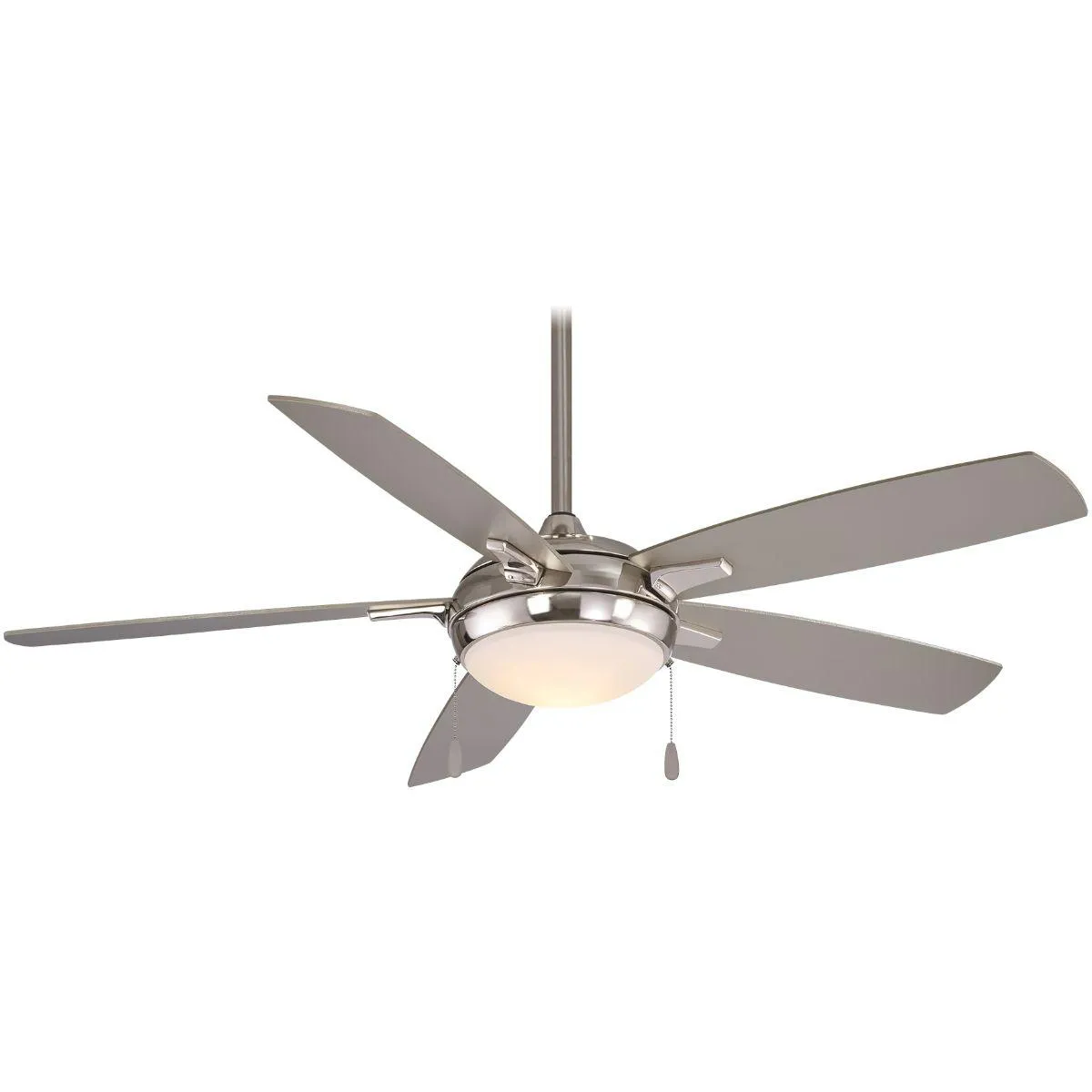 Lun-Aire LED 54" Nickel Ceiling Fan with Pull Chain