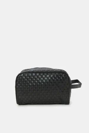 Men Black Solid Pouch Men Black Solid Pouch