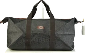 Mulberry Black / Tan Scotchgrain Leather Travel Weekend Bag Mulberry Black / Tan Scotchgrain Leather Travel Weekend Bag