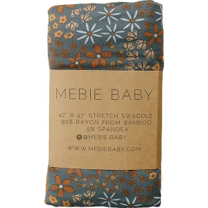 Navy Floral Bamboo Stretch Swaddle Navy Floral Bamboo Stretch Swaddle