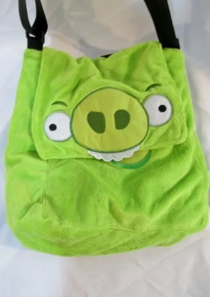 NEW GREEN PIG BACKPACK Shoulder Rucksack Travel School Book BAG