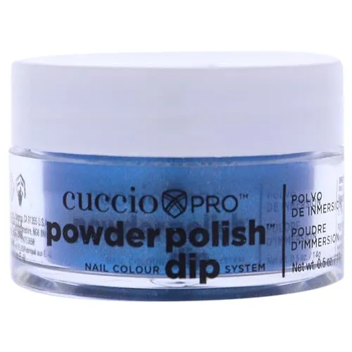 Pro Powder Polish Nail Colour Dip System - Blue With Pink Glitter by Cuccio for Women - 0.5 oz Nail Powder