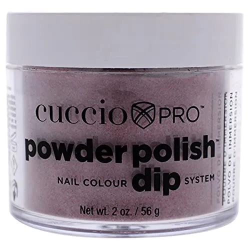 Pro Powder Polish Nail Colour Dip System - Dark Red Glitter by Cuccio for Women - 1.6 oz Nail Powder