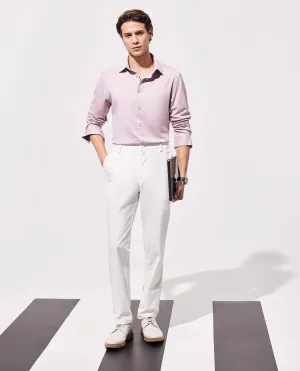 Rare Rabbit Men's Travel-11 White Polyester Viscose Fabric Button And Zip Closure Regular Fit Plain Trouser Rare Rabbit Men's Travel-11 White Polyester Viscose Fabric Button And Zip Closure Regular Fit Plain Trouser
