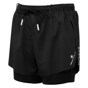 Ronhill Tech Distance Twin Short (Womens) - All Black Ronhill Tech Distance Twin Short (Womens) - All Black