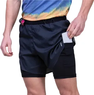 Ronhill Tech Race Twin 2 In 1 Mens Running Shorts - Black Ronhill Tech Race Twin 2 In 1 Mens Running Shorts - Black