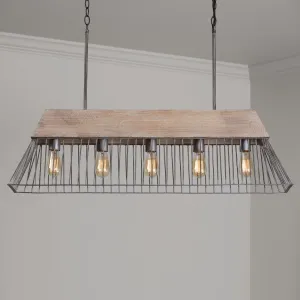 Russell Five Light Island Chandelier Russell Five Light Island Chandelier