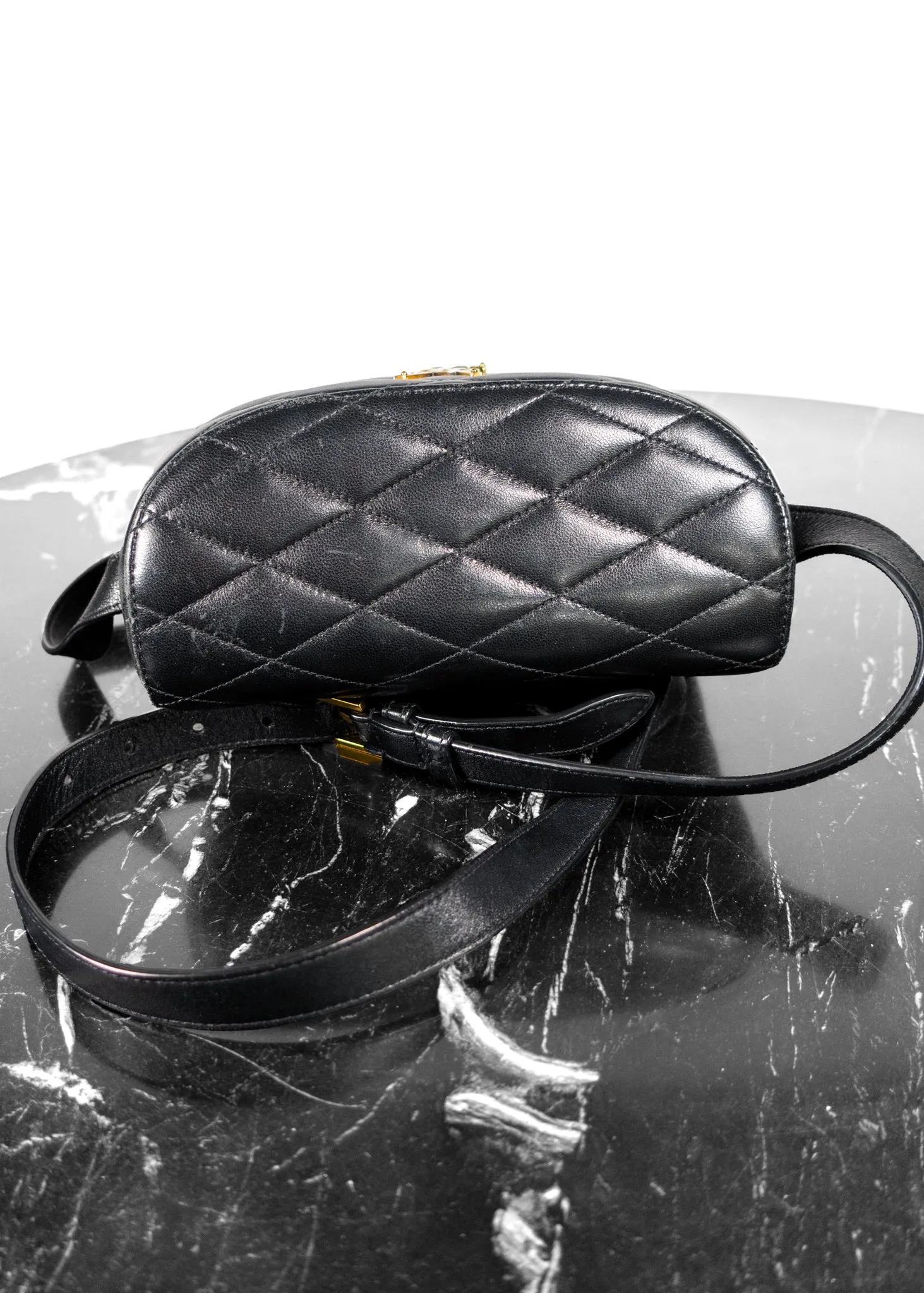Saint Laurent June Diamond-Quilt Crossbody Bag
