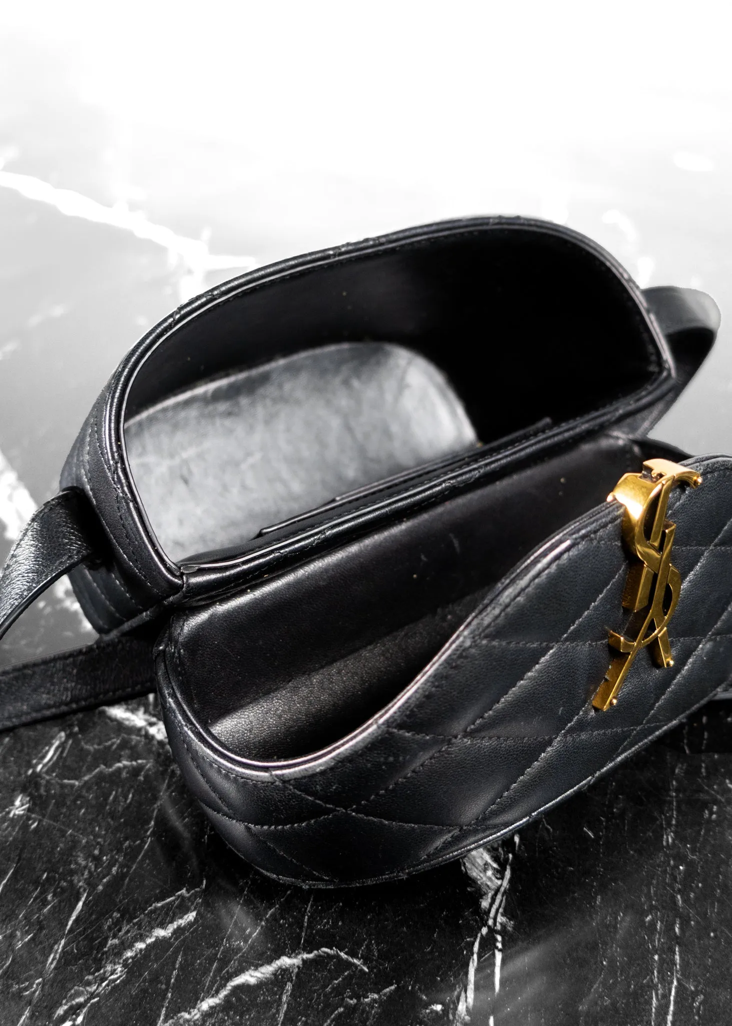Saint Laurent June Diamond-Quilt Crossbody Bag
