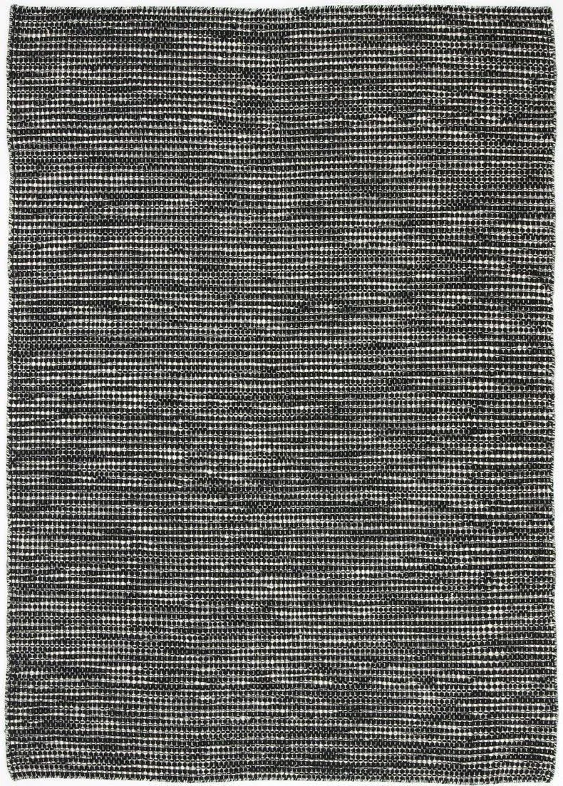 Scandi Black White Reversible Wool Rug 300x400 cm