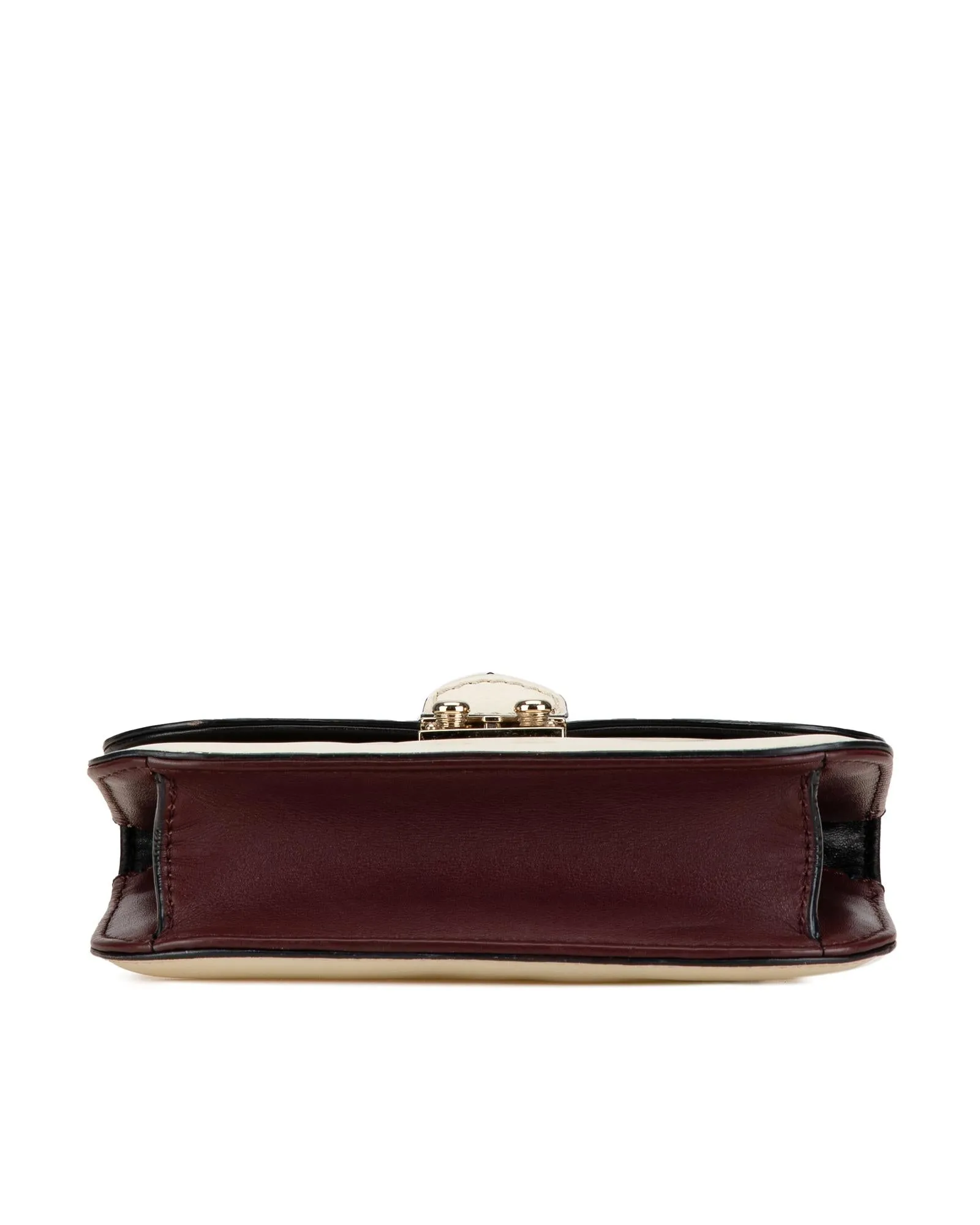 Small Tricolor Rockstud Glam Lock Crossbody Bag with Chain Strap