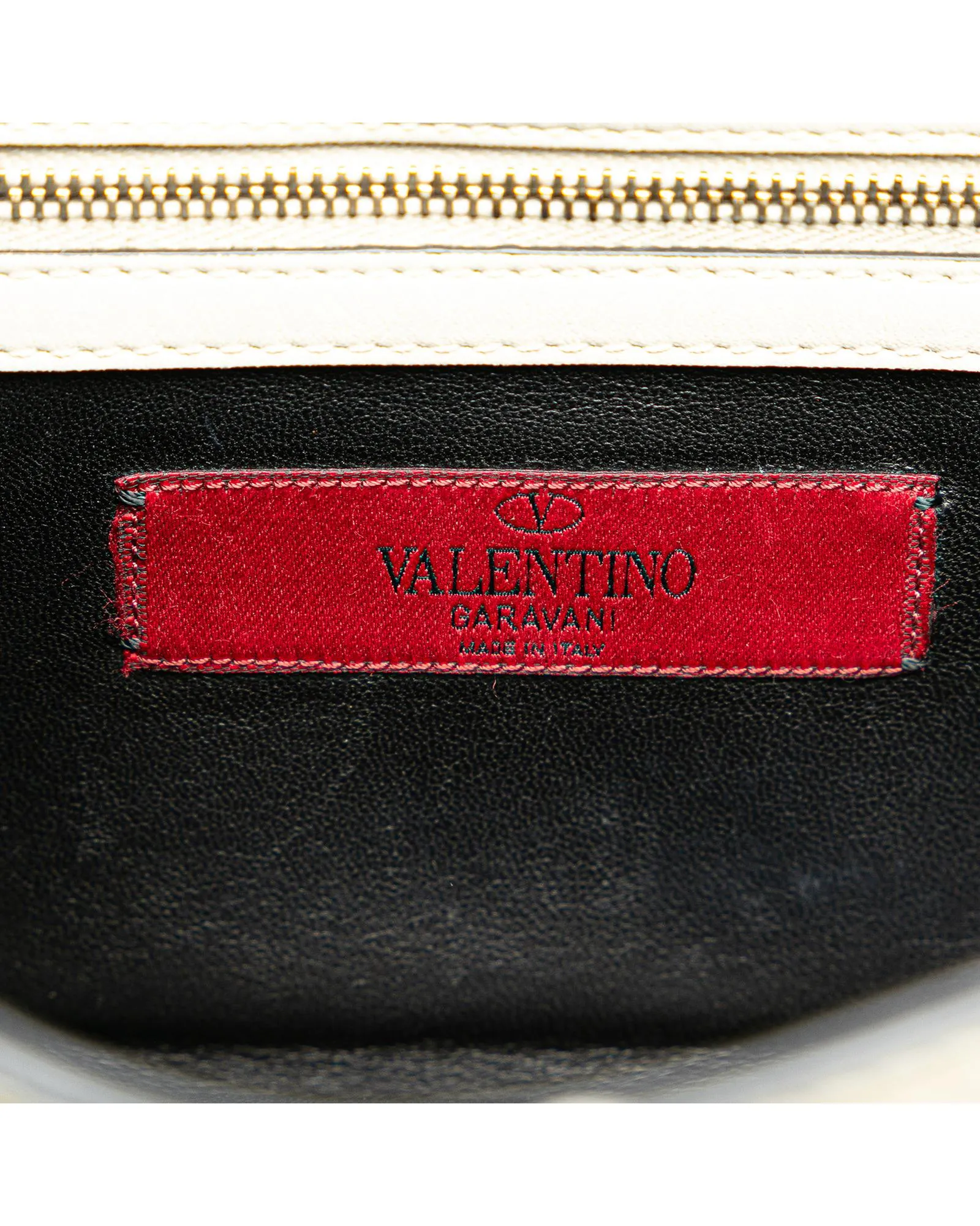 Small Tricolor Rockstud Glam Lock Crossbody Bag with Chain Strap