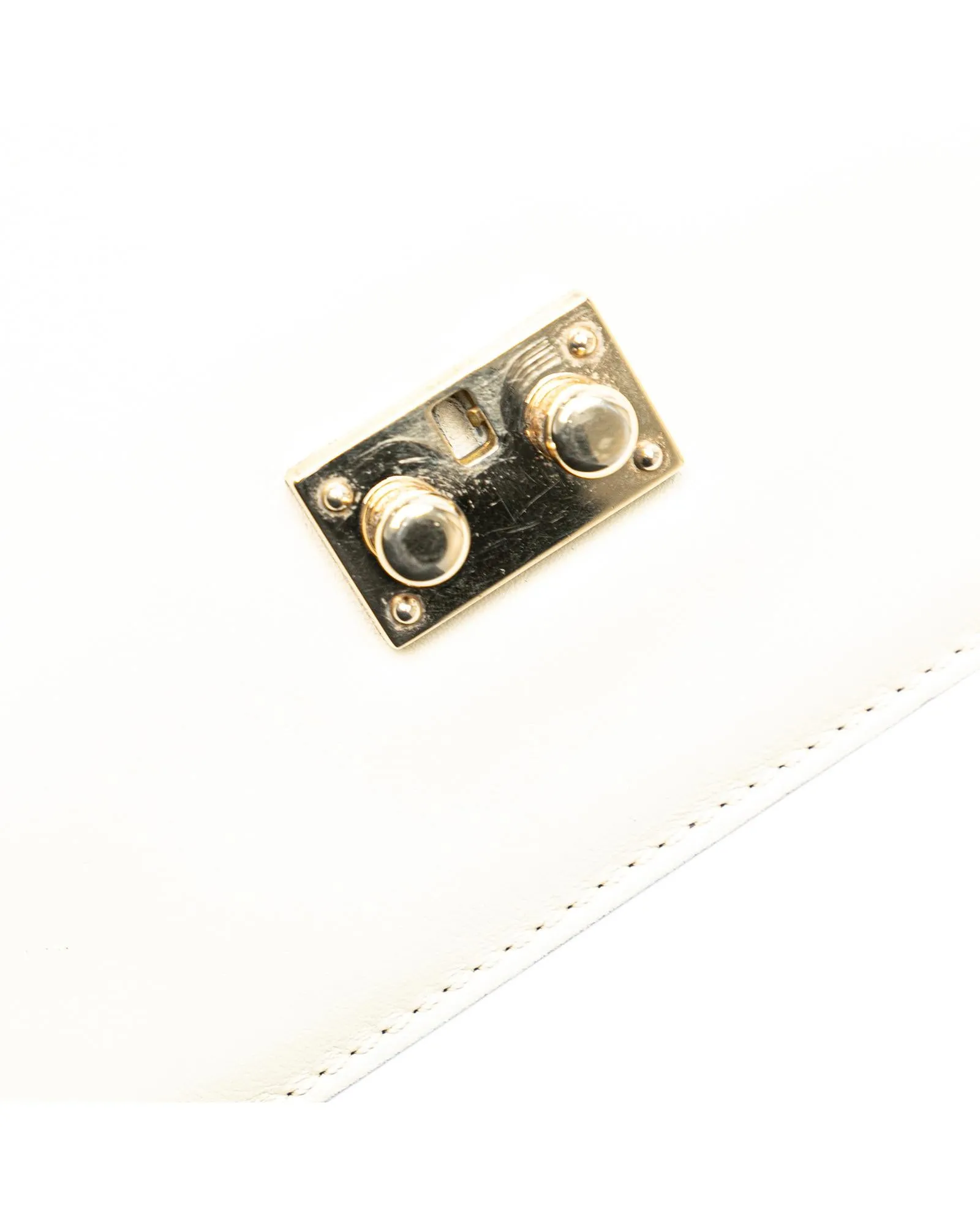 Small Tricolor Rockstud Glam Lock Crossbody Bag with Chain Strap