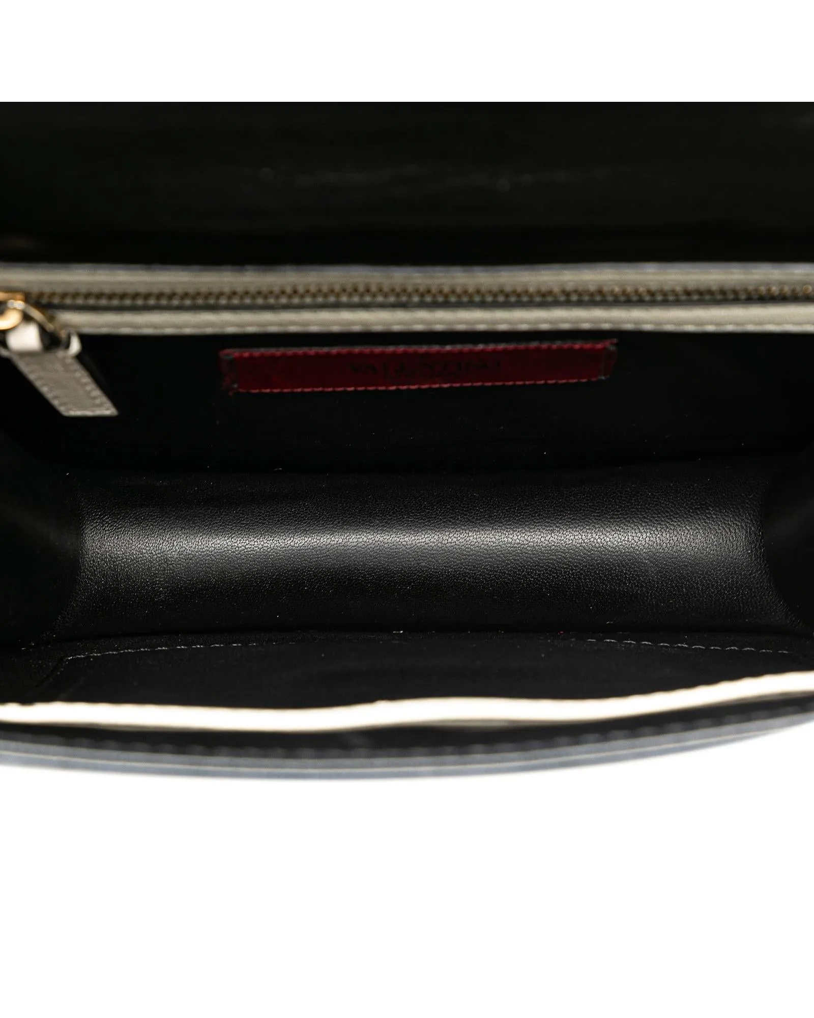 Small Tricolor Rockstud Glam Lock Crossbody Bag with Chain Strap
