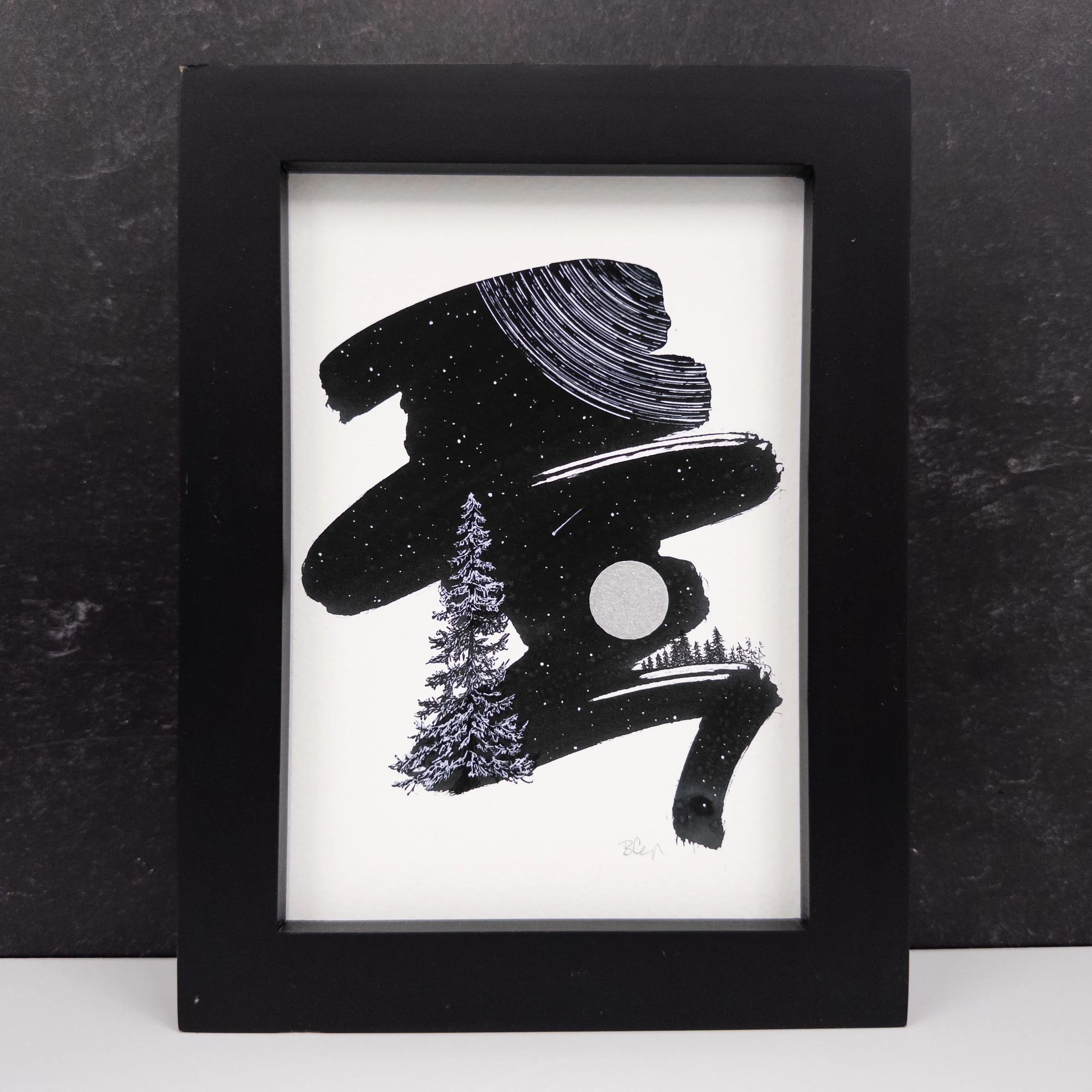 Space and Time Series - Drawing 13 - Hand Embellished Print - Print to Order
