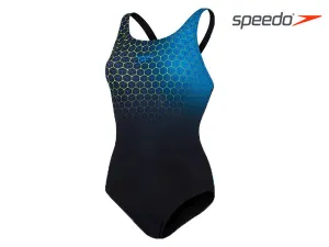 Speedo Placement Medalist Ladies Swimsuit (Black/Blue) Speedo Placement Medalist Ladies Swimsuit (Black/Blue)