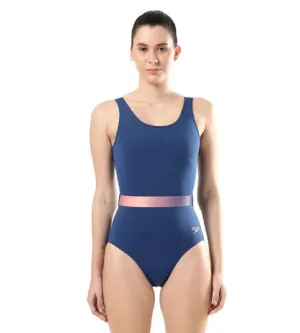 Speedo Women's Recycled Endurance  Belted U Back One Piece Swimwear Speedo Women's Recycled Endurance  Belted U Back One Piece Swimwear