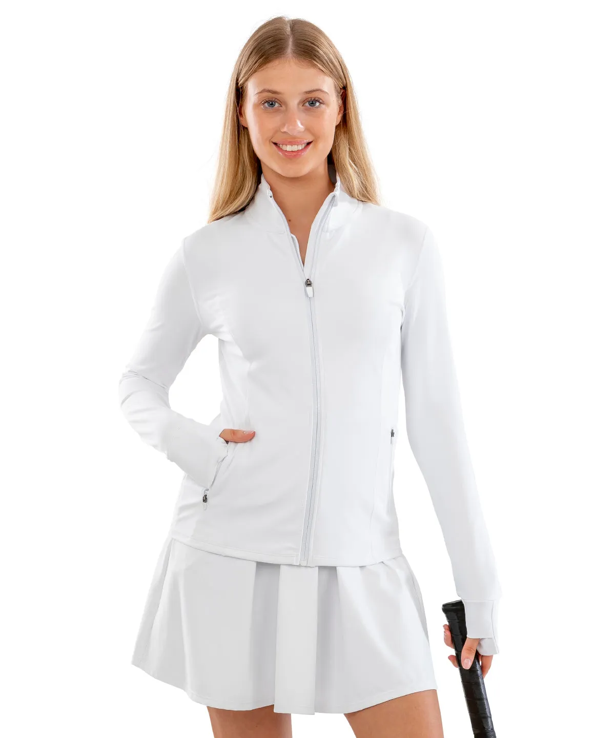 Spiro recycled womens fitness jacket | Navy