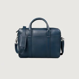The Captain Midnight Blue Leather Briefcase The Captain Midnight Blue Leather Briefcase