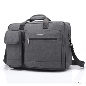 THE CLOWNFISH CoolBELL Nylon 17.3 Inch Laptop Messenger Bag Briefcase (GREY) THE CLOWNFISH CoolBELL Nylon 17.3 Inch Laptop Messenger Bag Briefcase (GREY)