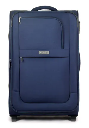 THE CLOWNFISH Odyssey Luggage Polyester Softsided Suitcase 2- Wheel Trolley Bag (69 cm, Space Navy Blue) THE CLOWNFISH Odyssey Luggage Polyester Softsided Suitcase 2- Wheel Trolley Bag (69 cm, Space Navy Blue)