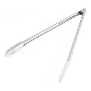 Thunder Group SLTHUT012 12" x 1-1/4" x 1-3/8", Flat Sprig Utility Tong with Locking Ring, Stainless Steel Thunder Group SLTHUT012 12" x 1-1/4" x 1-3/8", Flat Sprig Utility Tong with Locking Ring, Stainless Steel
